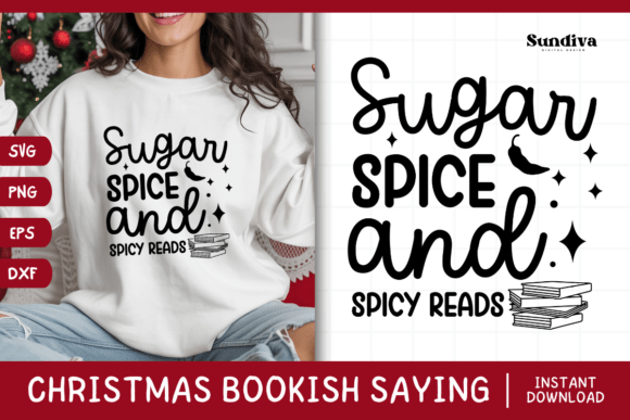 Christmas Bookish Quote SVG 1: Graphics for Crafts & Bookish Brands