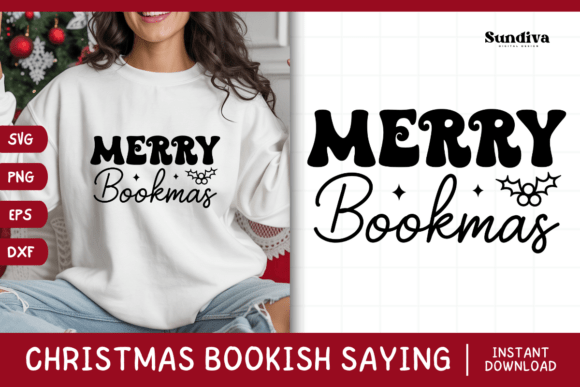 Christmas Bookish Quote SVG 14: Graphics for Crafts Sellers
