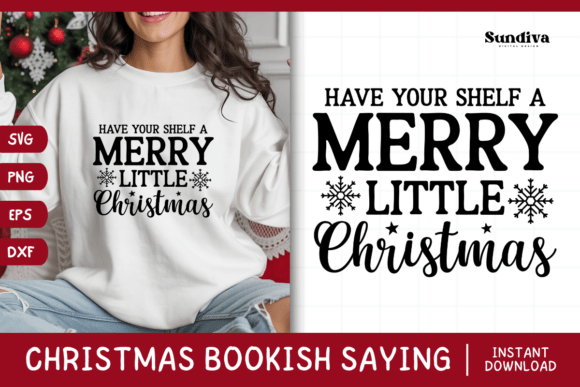 Christmas Bookish Quote SVG 19: Crafts & Graphics for Local Branding