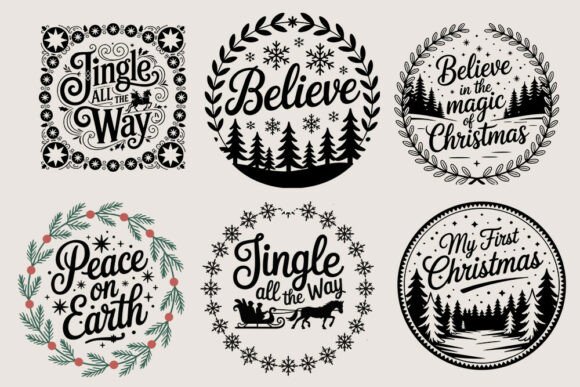 Christmas Quote SVG Bundle: Graphics for Crafts
