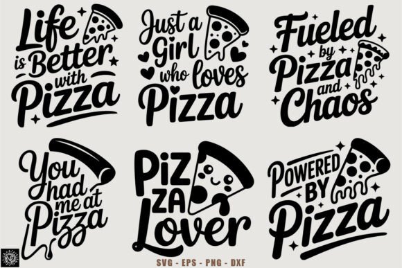 Pizza Lover Quote SVG: Graphics for Crafts & Digital Sellers