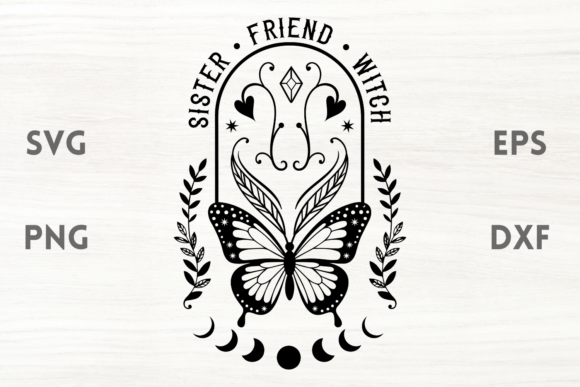 Sister Friend Witch Quote SVG: Graphics for Crafts & Editorial Magic
